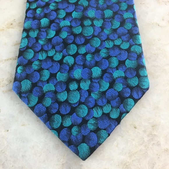 Status Tie in Fluorescent Green Blue and Black - Picture 1 of 10